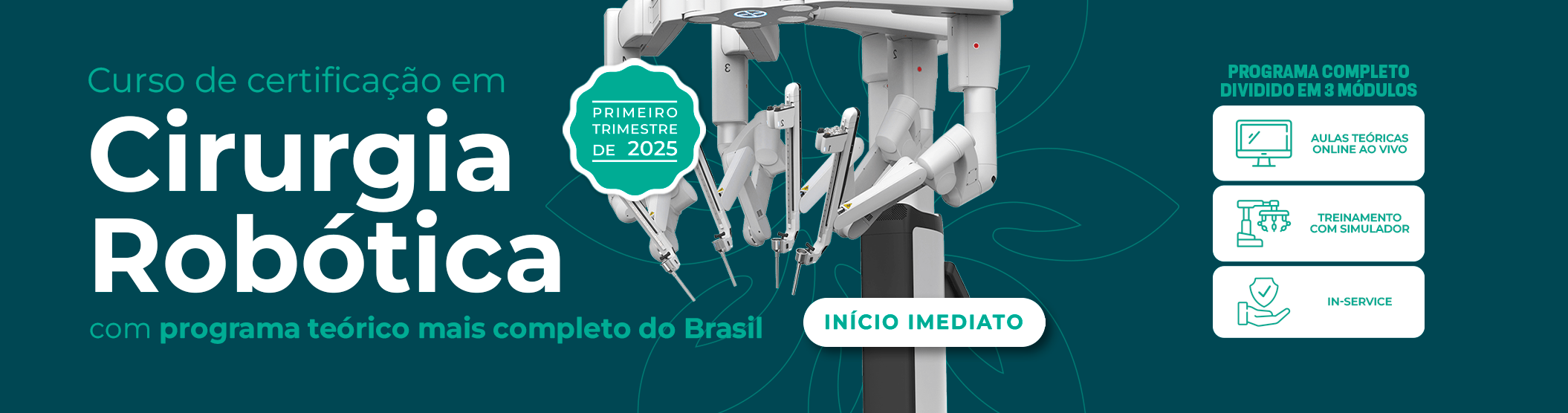Banner Certificação em Cirurgia Robótica - Hospital Santa Isabel